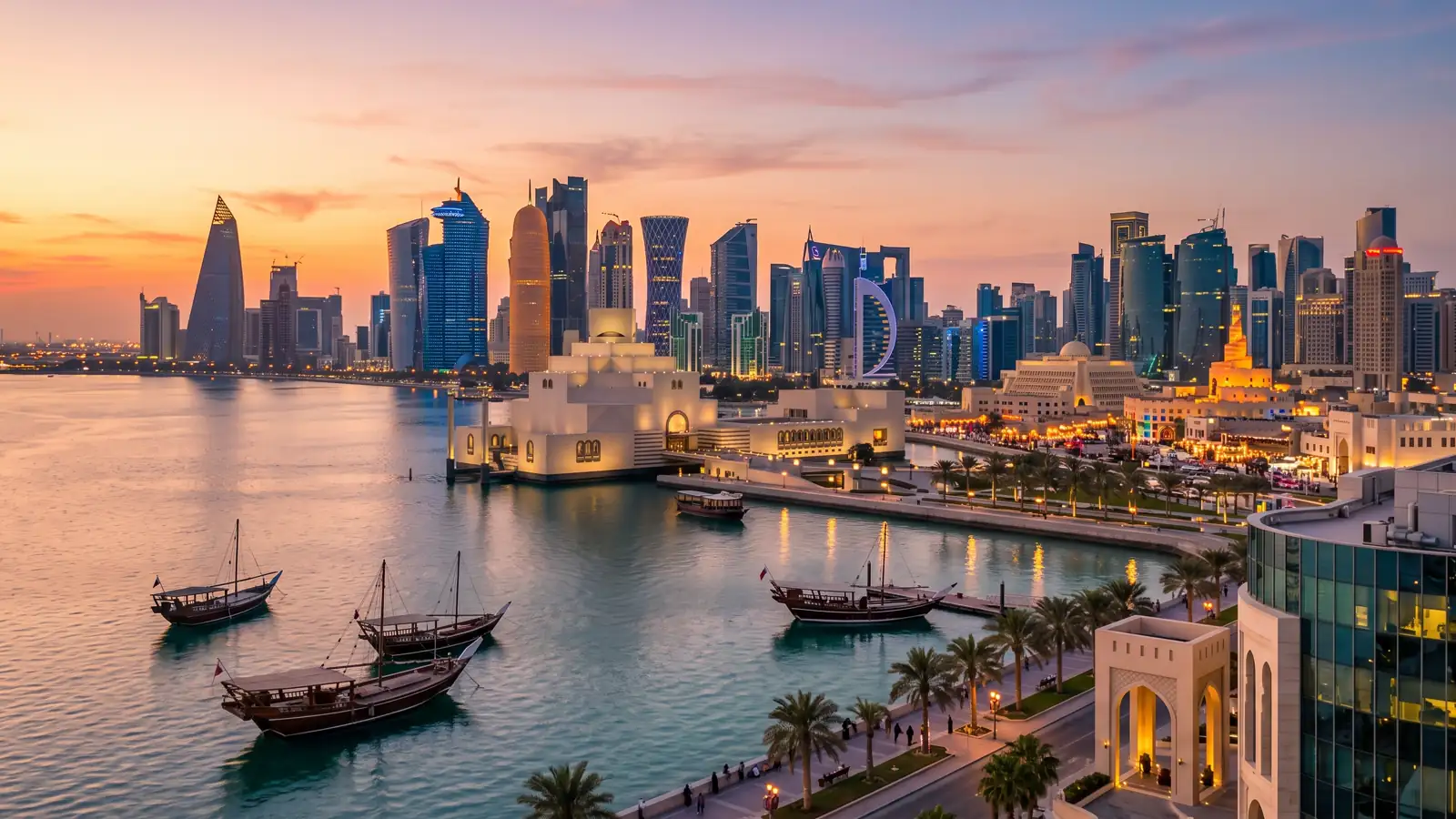 Doha silueti ve West Bay